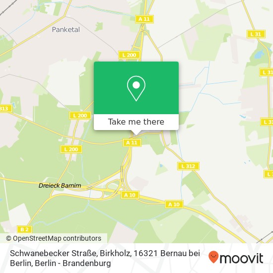 Schwanebecker Straße, Birkholz, 16321 Bernau bei Berlin map