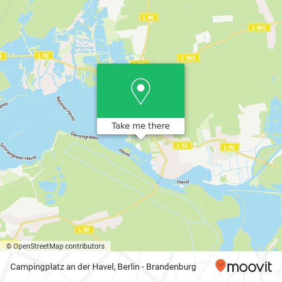 Campingplatz an der Havel map