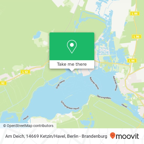 Карта Am Deich, 14669 Ketzin/Havel
