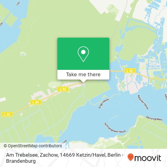 Am Trebelsee, Zachow, 14669 Ketzin / Havel map