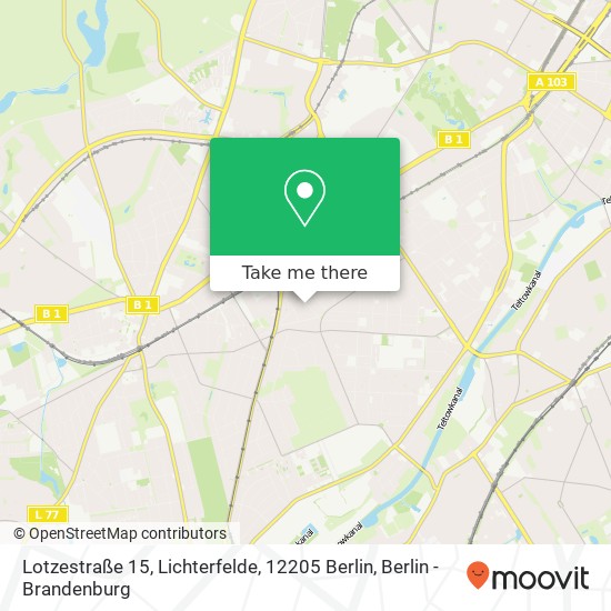 Lotzestraße 15, Lichterfelde, 12205 Berlin map