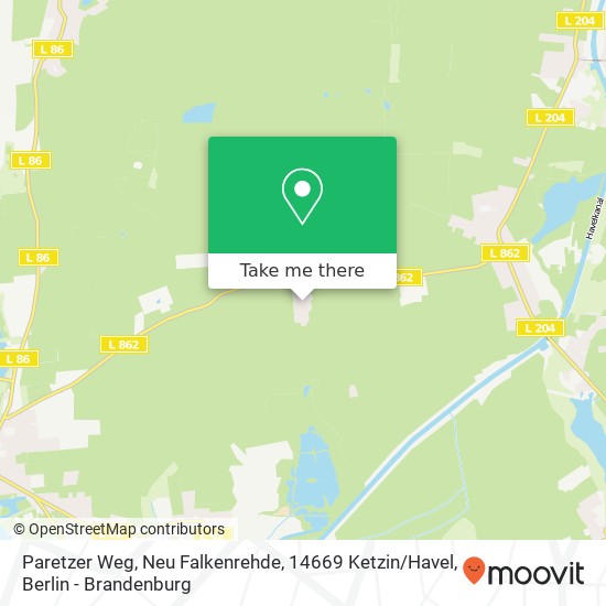 Карта Paretzer Weg, Neu Falkenrehde, 14669 Ketzin / Havel