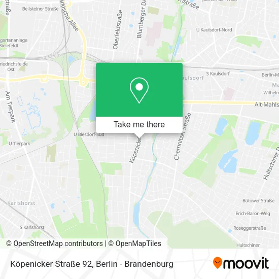 Карта Köpenicker Straße 92