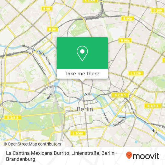 La Cantina Mexicana Burrito, Linienstraße map