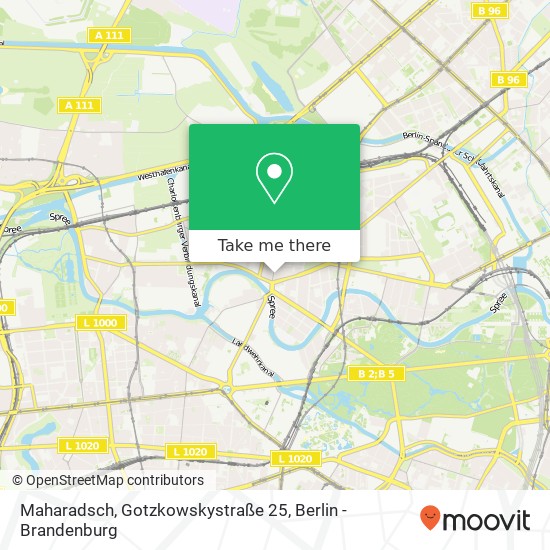 Карта Maharadsch, Gotzkowskystraße 25