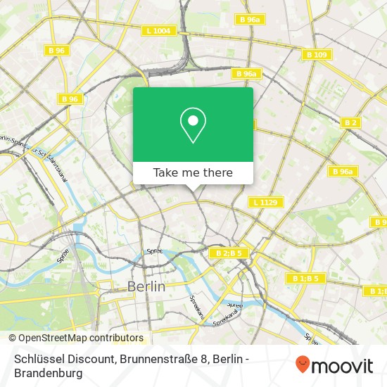 Карта Schlüssel Discount, Brunnenstraße 8