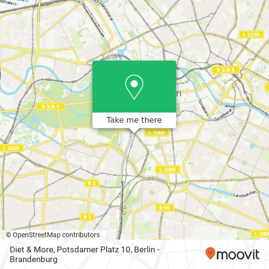 Карта Diet & More, Potsdamer Platz 10