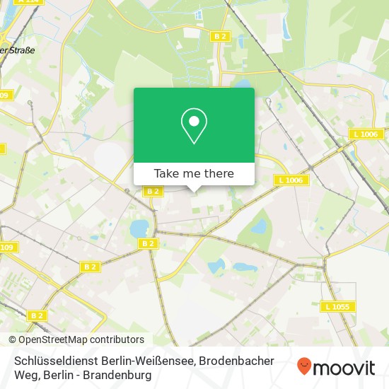 Карта Schlüsseldienst Berlin-Weißensee, Brodenbacher Weg