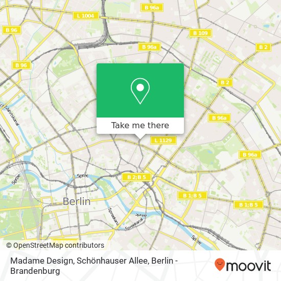 Madame Design, Schönhauser Allee map