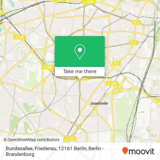 Bundesallee, Friedenau, 12161 Berlin map