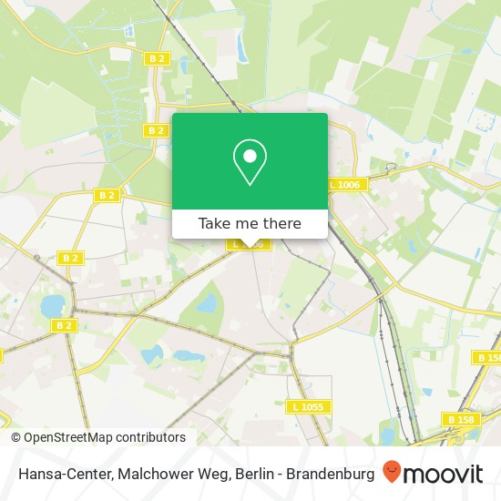 Hansa-Center, Malchower Weg map