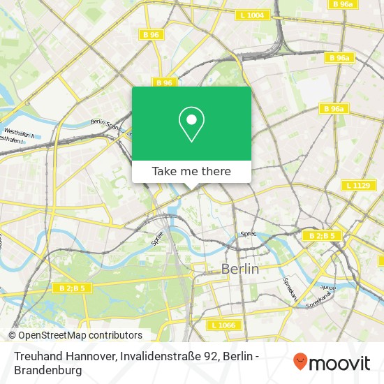 Карта Treuhand Hannover, Invalidenstraße 92