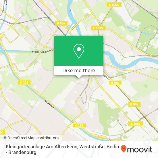 Карта Kleingartenanlage Am Alten Fenn, Weststraße