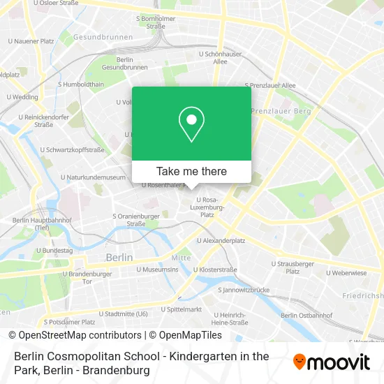 Карта Berlin Cosmopolitan School - Kindergarten in the Park