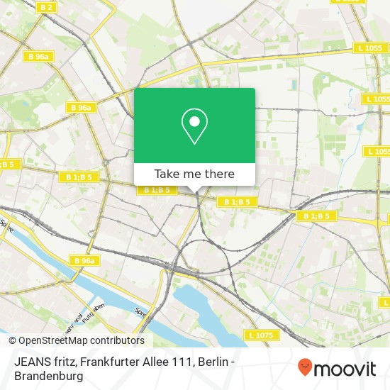 Карта JEANS fritz, Frankfurter Allee 111