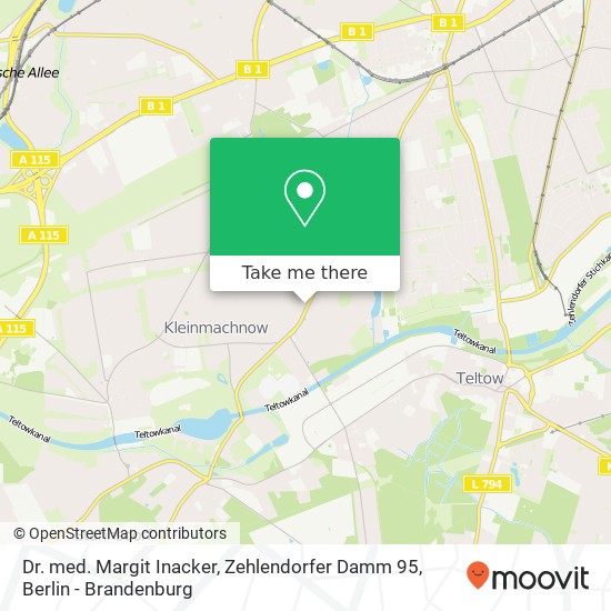 Dr. med. Margit Inacker, Zehlendorfer Damm 95 map