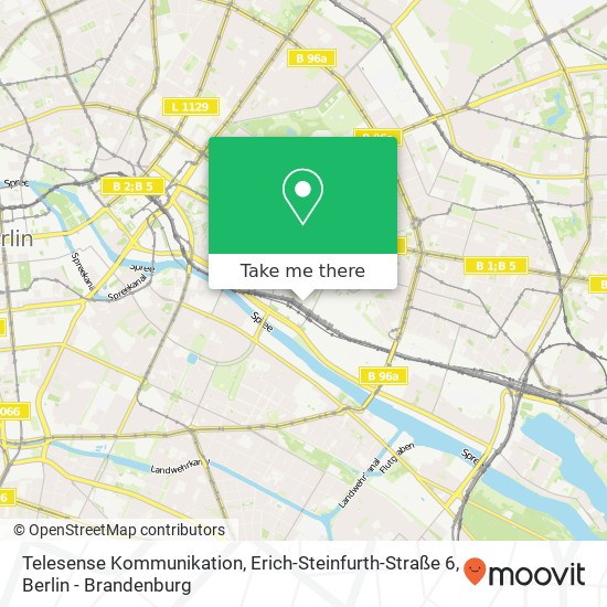 Карта Telesense Kommunikation, Erich-Steinfurth-Straße 6