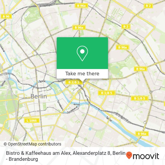 Карта Bistro & Kaffeehaus am Alex, Alexanderplatz 8