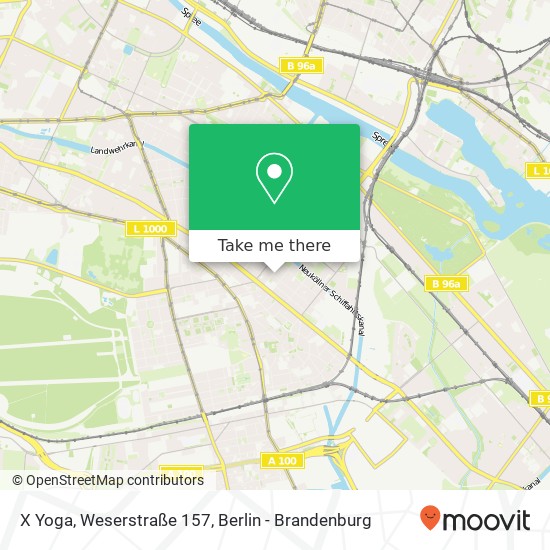 Карта X Yoga, Weserstraße 157