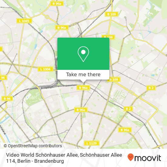 Карта Video World Schönhauser Allee, Schönhauser Allee 114