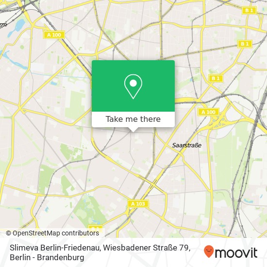 Карта Slimeva Berlin-Friedenau, Wiesbadener Straße 79