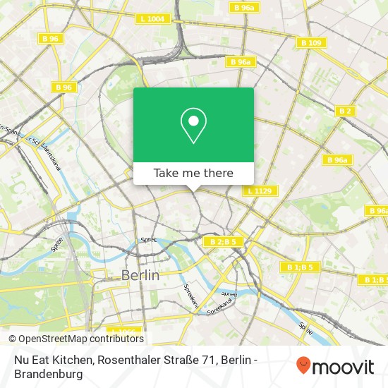 Карта Nu Eat Kitchen, Rosenthaler Straße 71