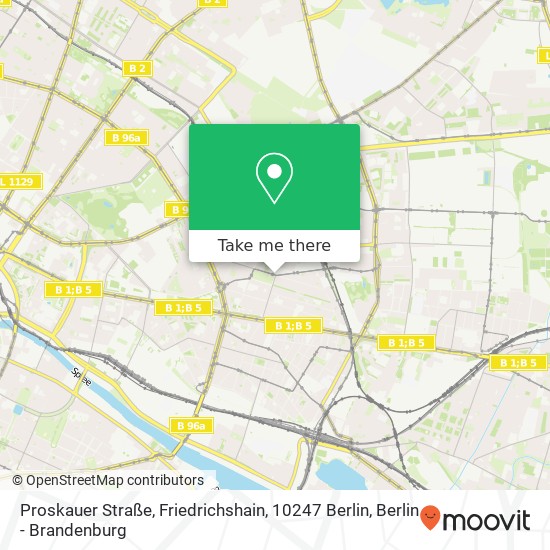 Proskauer Straße, Friedrichshain, 10247 Berlin map