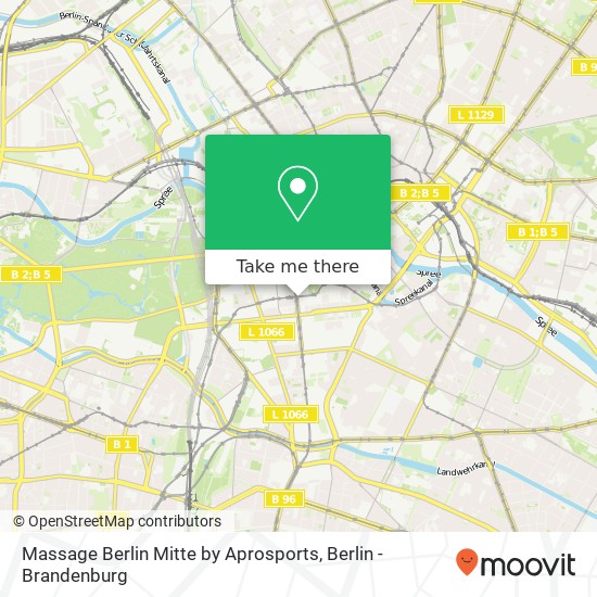 Massage Berlin Mitte by Aprosports map