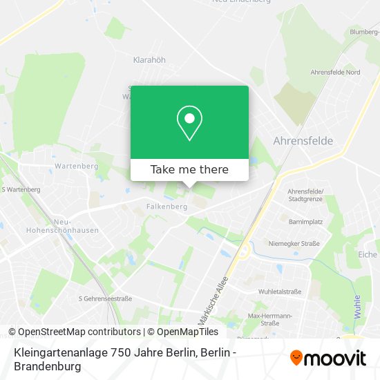 Kleingartenanlage 750 Jahre Berlin map
