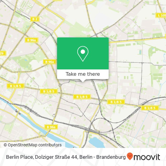 Карта Berlin Place, Dolziger Straße 44