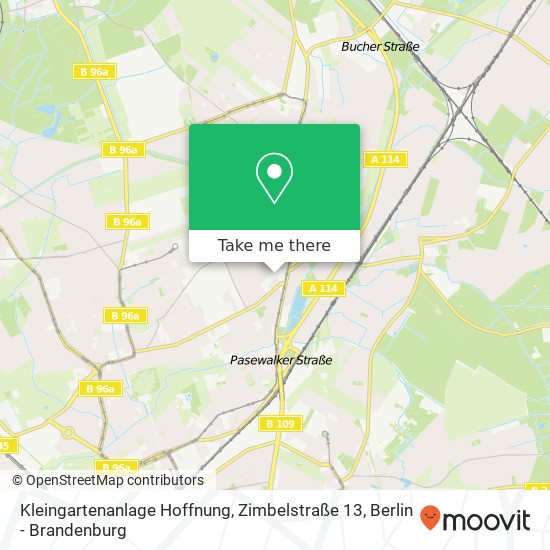 Kleingartenanlage Hoffnung, Zimbelstraße 13 map