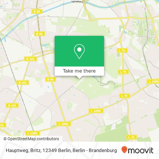 Hauptweg, Britz, 12349 Berlin map