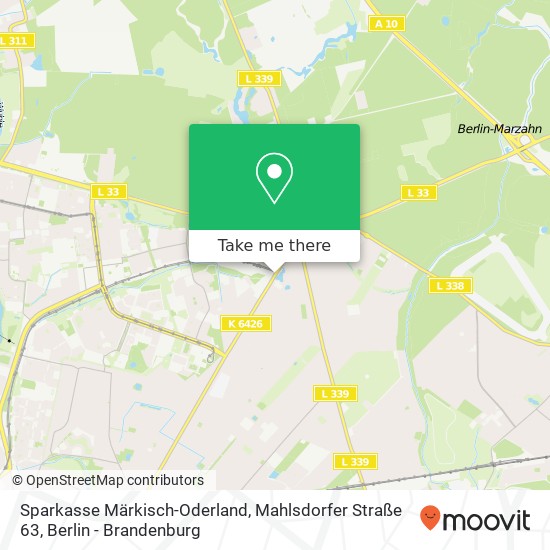 Sparkasse Märkisch-Oderland, Mahlsdorfer Straße 63 map