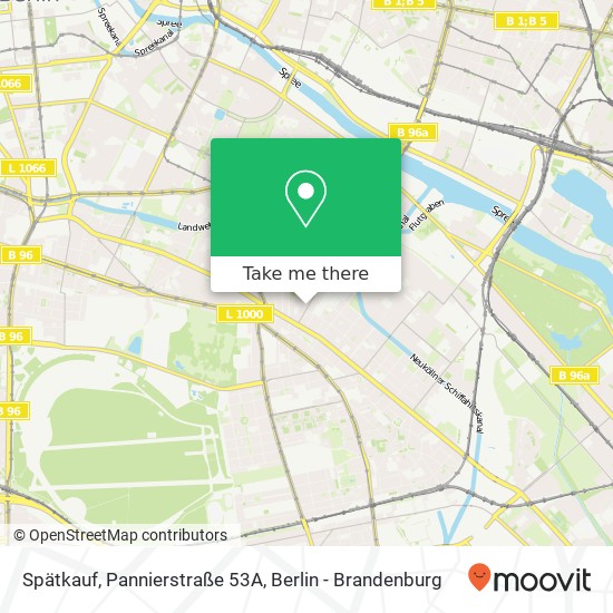 Карта Spätkauf, Pannierstraße 53A