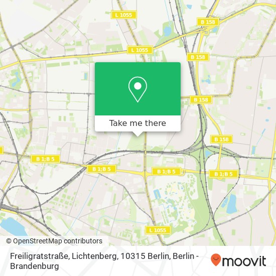 Freiligratstraße, Lichtenberg, 10315 Berlin map