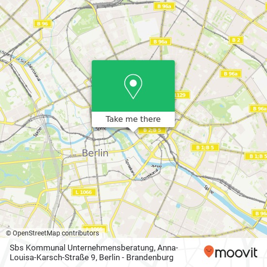 Карта Sbs Kommunal Unternehmensberatung, Anna-Louisa-Karsch-Straße 9