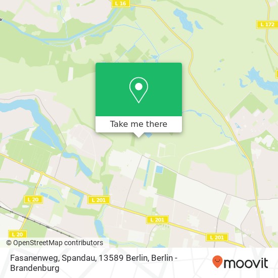 Карта Fasanenweg, Spandau, 13589 Berlin