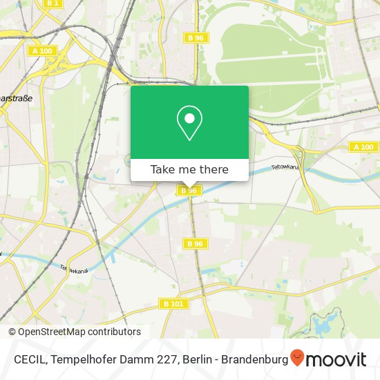 Карта CECIL, Tempelhofer Damm 227