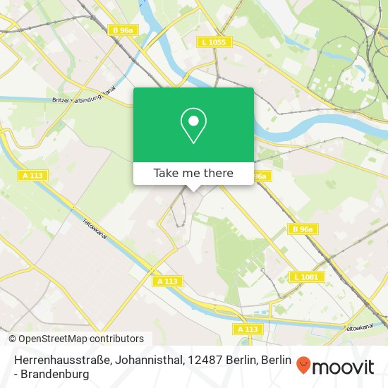 Herrenhausstraße, Johannisthal, 12487 Berlin map