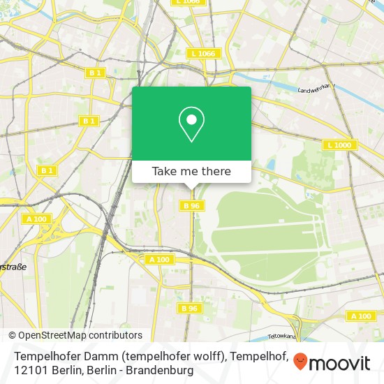 Tempelhofer Damm (tempelhofer wolff), Tempelhof, 12101 Berlin map
