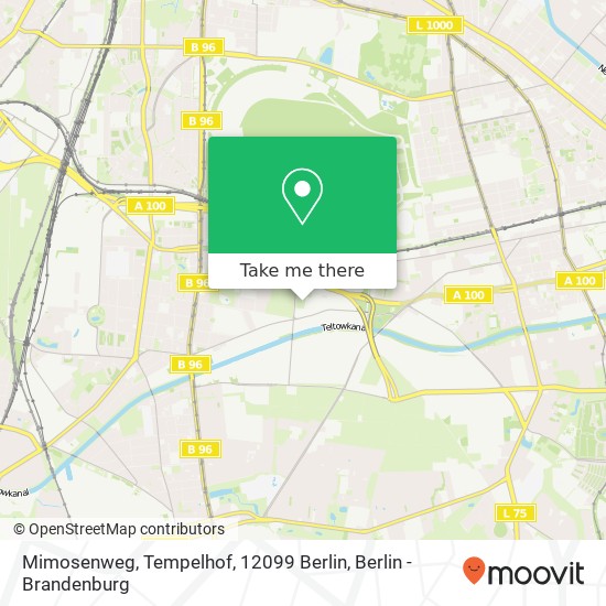 Mimosenweg, Tempelhof, 12099 Berlin map