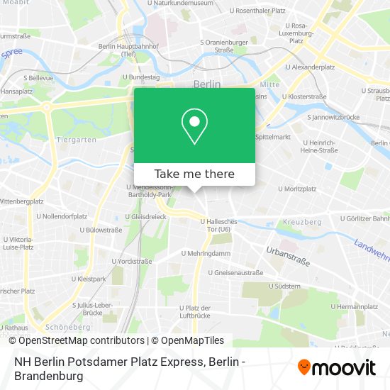 NH Berlin Potsdamer Platz Express map