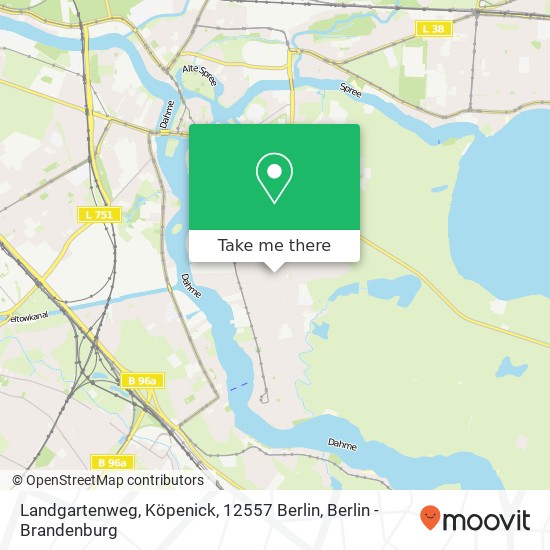 Landgartenweg, Köpenick, 12557 Berlin map