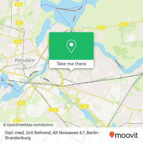 Dipl.-med. Grit Behrend, Alt Nowawes 67 map