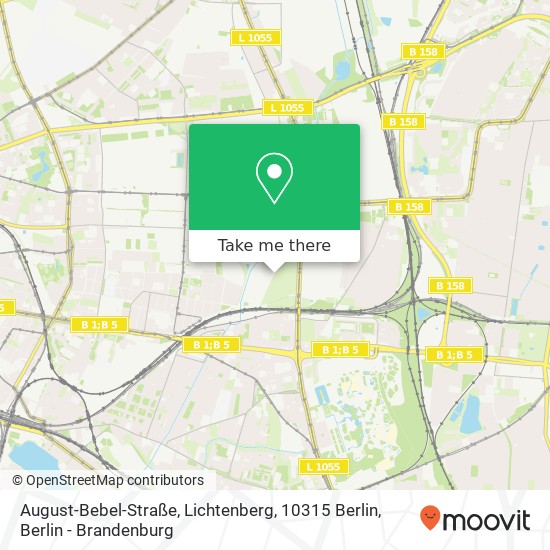 August-Bebel-Straße, Lichtenberg, 10315 Berlin map