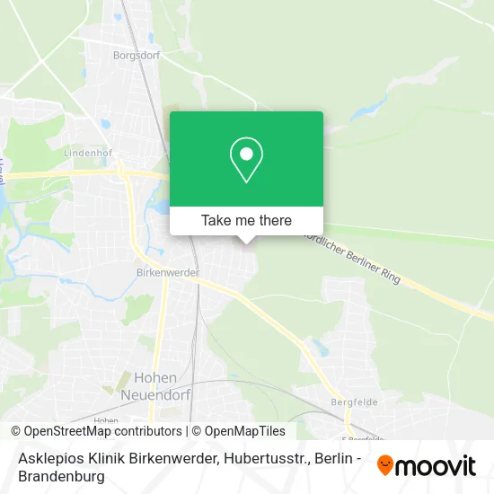 Карта Asklepios Klinik Birkenwerder, Hubertusstr.