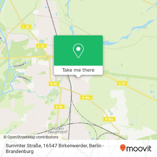 Карта Summter Straße, 16547 Birkenwerder