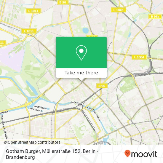 Карта Gotham Burger, Müllerstraße 152