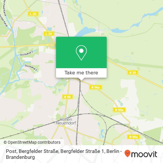 Post, Bergfelder Straße, Bergfelder Straße 1 map