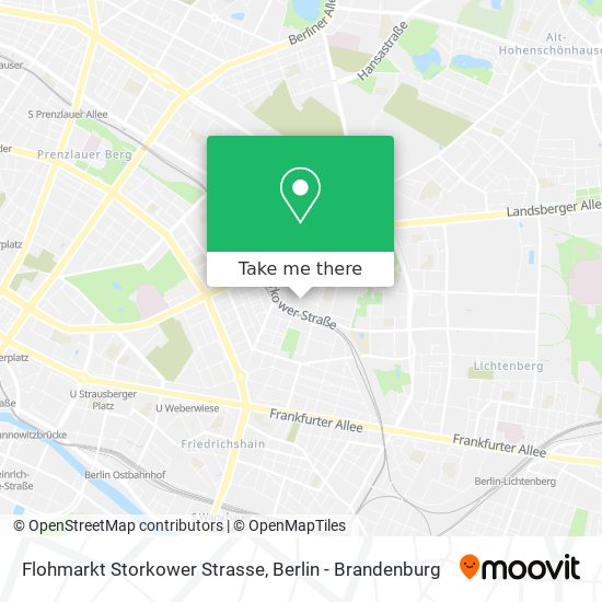 Flohmarkt Storkower Strasse map